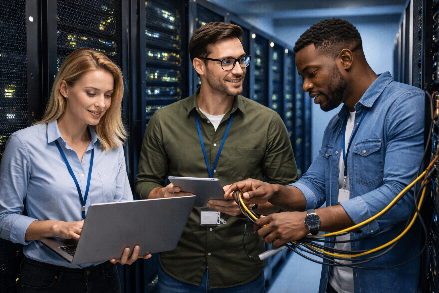 Muscular trainer writing on clipboard at the gym